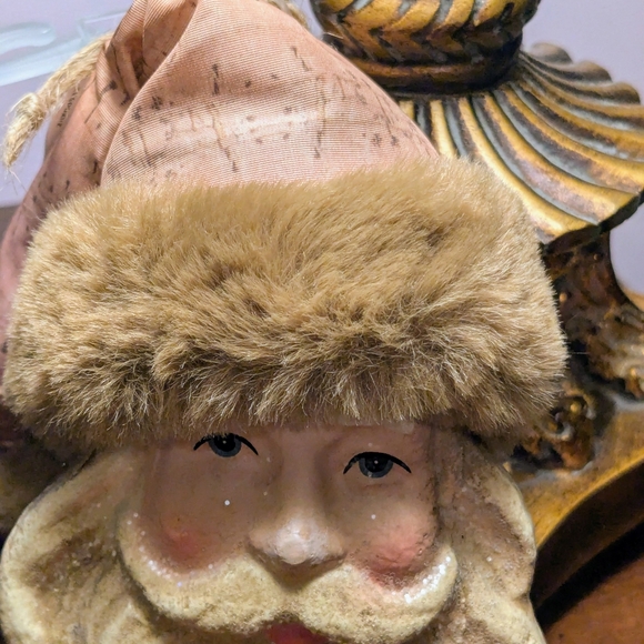 Gorgeous, Elegant, Sparkly, And Victorian Style Heavy Santa Christmas Ornament - Picture 3 of 6